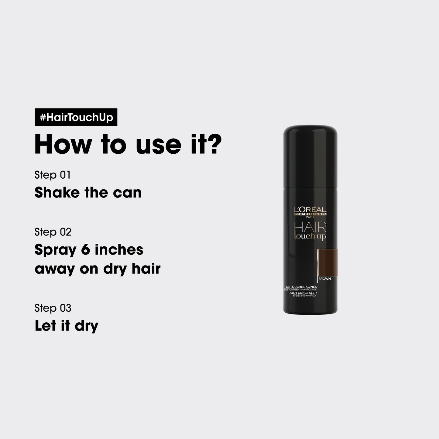 L'oreal Professionnel Hair Touch Up Brown 75ml