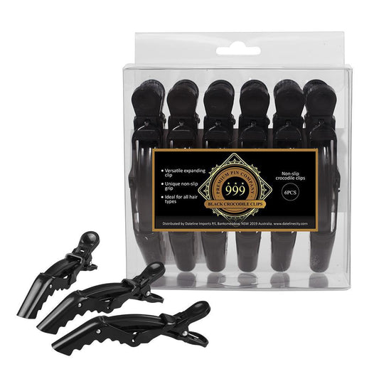 999 Crocodile Clip Black 6 Pack - Price Attack