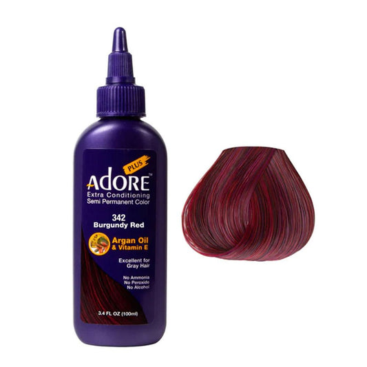 Adore Plus Semi Permanent Hair Color 342 Burgundy Red 100ml - Price Attack