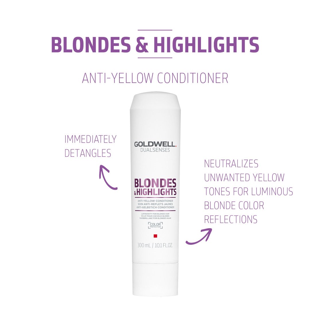 Goldwell Dualsenses Blondes & Highlights Anti-Yellow Conditioner 300ml - Price Attack
