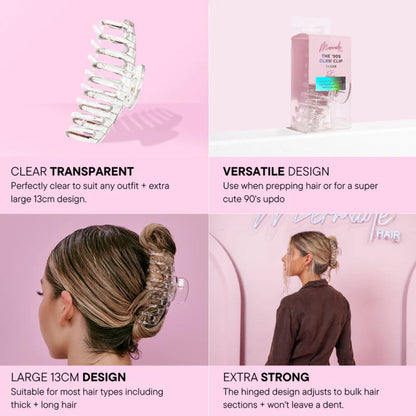 Mermade Hair Claw Clip Clear