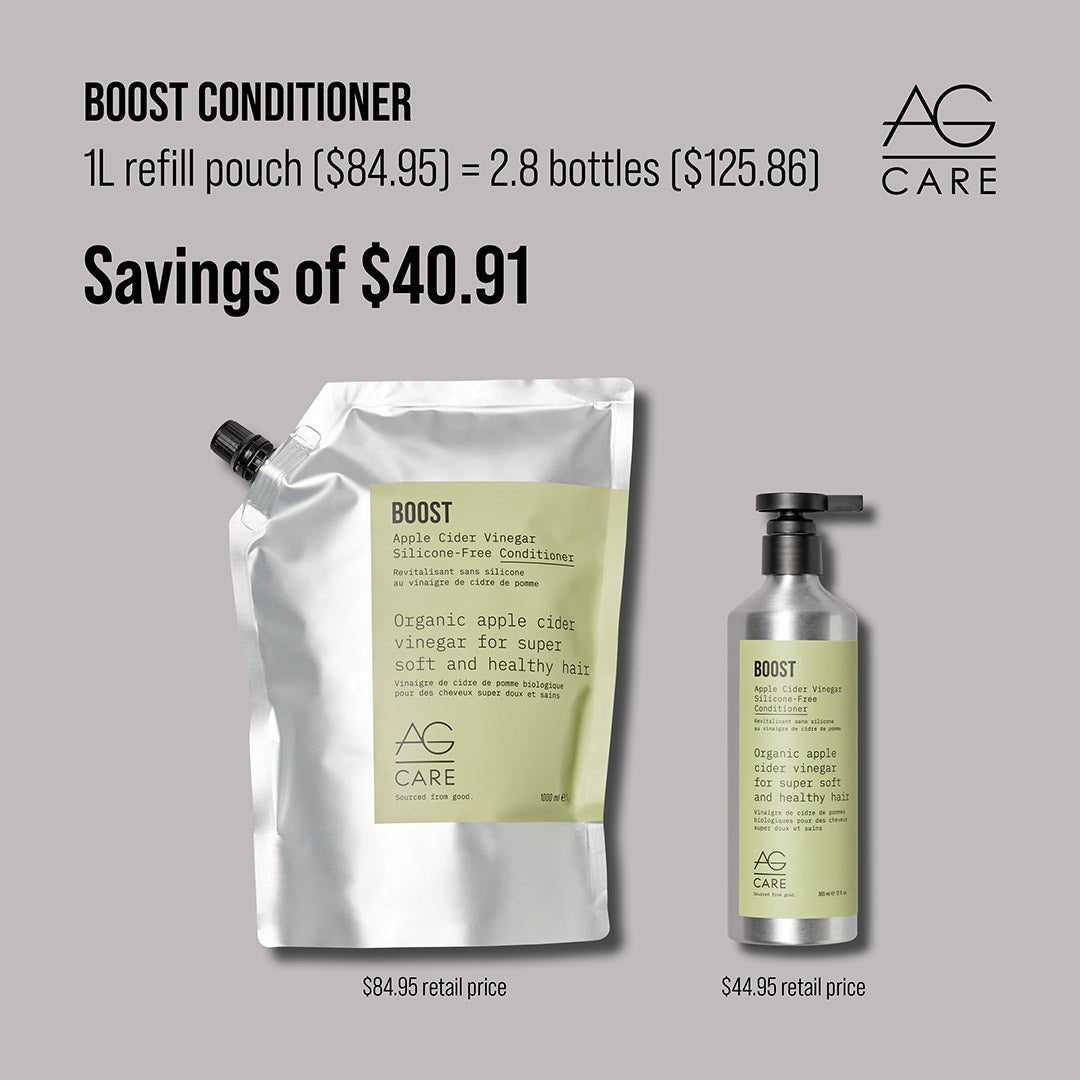 AG Care Boost Apple Cider Vinegar Silicone-Free Conditioner 1L - Price Attack